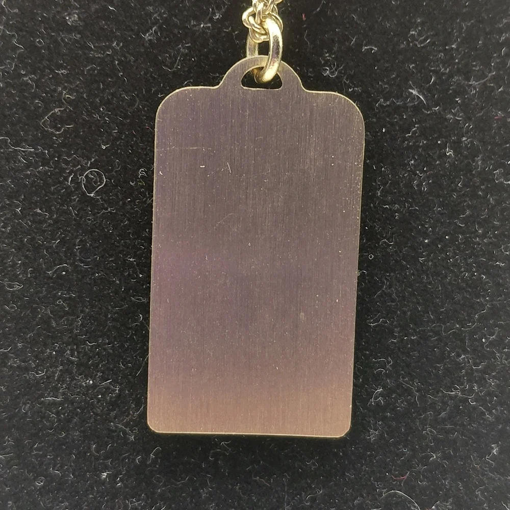 Chanel ID Dog Tag Charm Long Necklace. 31 RUE CAMBON PARIS